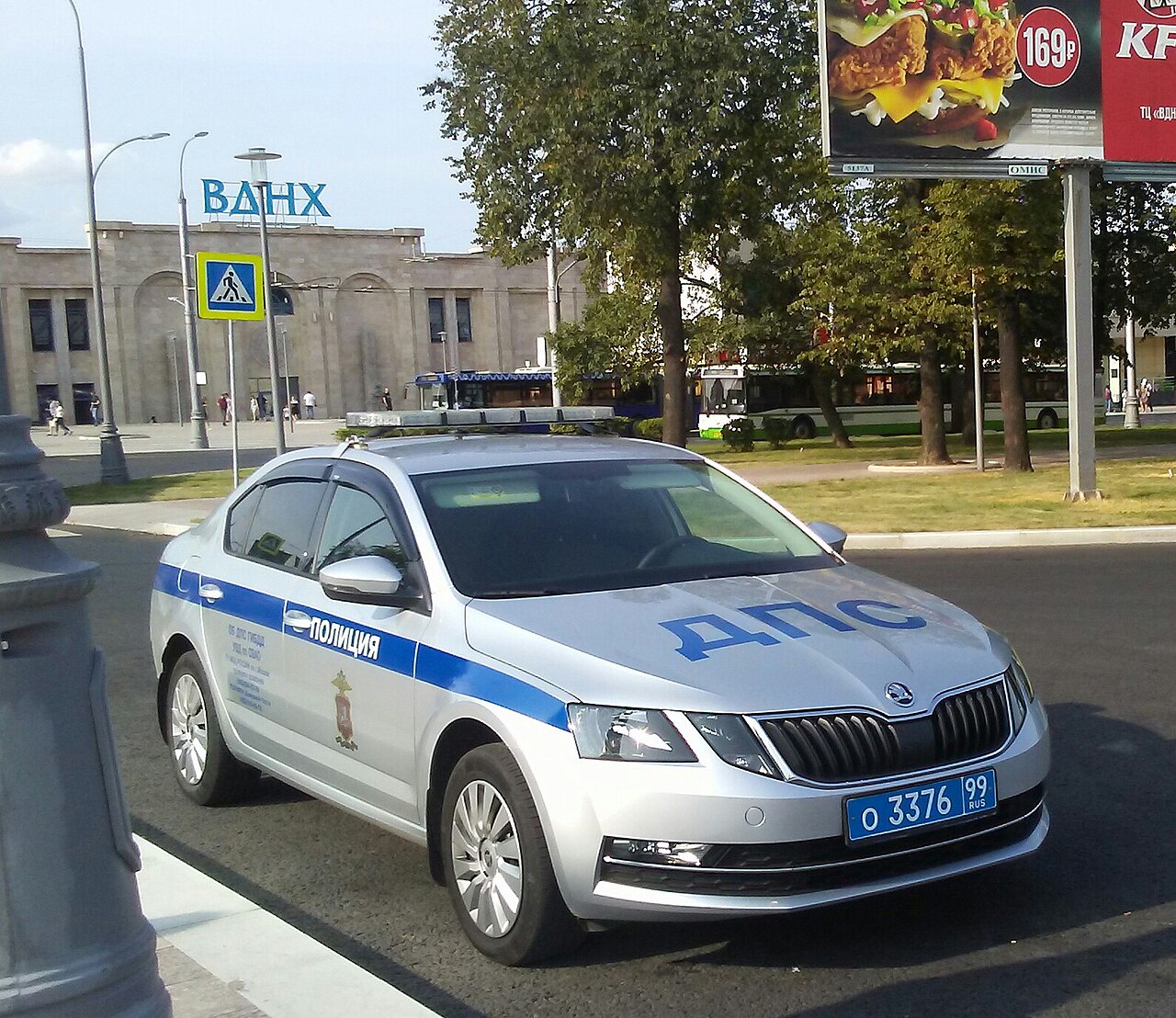 Патрульный автомобиль ДПС у ВДНХ